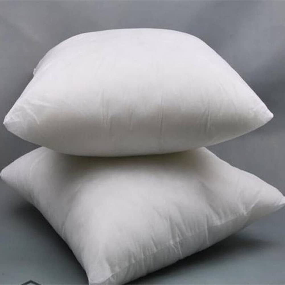 Cojín interior de relleno hipoalergénico, relleno de almohada cuadrado para sofá/sofá, comodidad de núcleo de almohada de rebote de la espalda, relleno de fibra hueca de color blanco