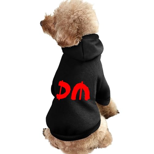 ペット服 犬服 秋冬 フード付パーカー Depeche Mode デペッシュ・モード 犬用コート ペット用品 防寒 暖かい 柔らかい 抜け毛防止 着脱簡単 小型犬 中型犬 お散歩 お出かけ M
