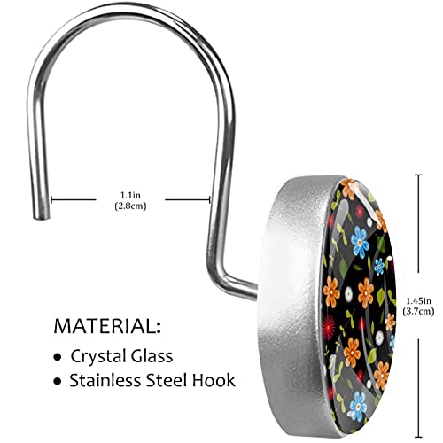 Crochets rideau de douche double pour tringle de bain