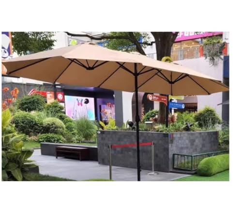 Parasol de marché CLSDRZC imperméable grand format trois côtés pour table extérieure - 7