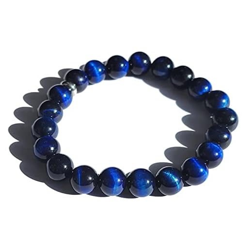 Blue Tiger Eye Gemstone Bead Bracelet Stretch Chakra Energy Balance Protection Healing Gift for men & women 10mm 8mm