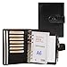 Produktbild ALMADIH Leder A6 Terminplaner Kalender 2026 Notizblock Premium Leder SCH Geschenkbox Ledermappe Mappe Schreibmappe Organizer Terminkalender Ringbuch Aktenmappe Pocket Kompakt (A6 Ter schwarz)