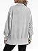 RUBZOOF Oversized Sweatshirt for Women Trendy Button Henley Neck Pullover Long Sleeve Tops Casual Fall Clothes Light Grey M