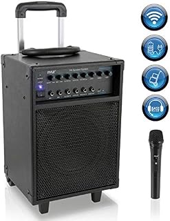 Pyle Wireless Portable PA System-400W Bluetooth Compatible Rechargeable Battery Powered Outdoor Sound Stereo