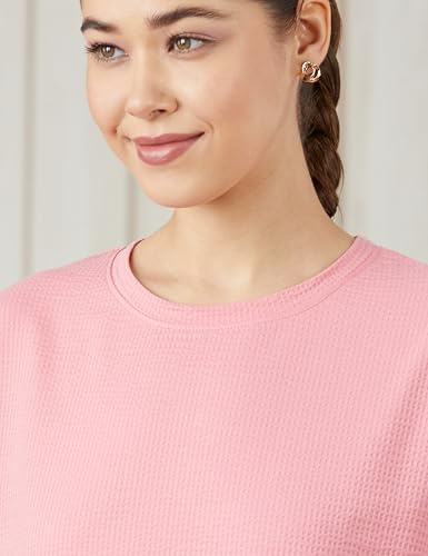 Image of Amazon Brand - Symbol Women's Oversized Textured T-Shirt | Seersucker (Available in Plus Sizes)