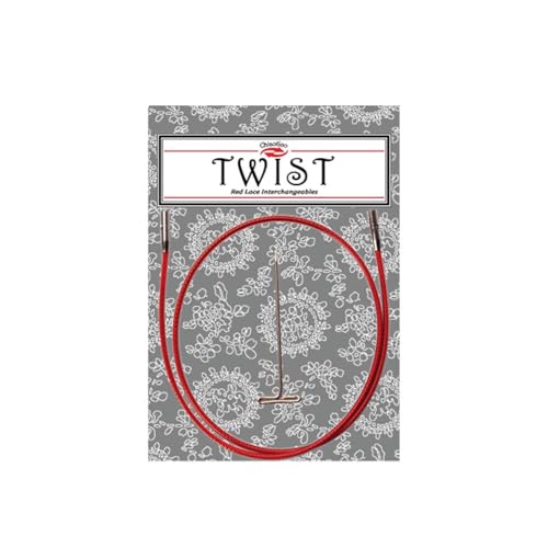 Image of ChiaoGoo 7522-S Twist Lace Interchangeable Cables, 22-Inch ,Small, Red