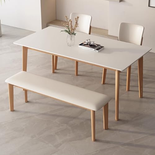 WXZXWXZX Reposapies Salon Moderno Banco Madera Banqueta Dormitorio Banco Pie de Cama Taburete Tocador Otomana Banco Recibidor Entrada con Asiento Acolchado para Sala de Estar Pasillo(100cm(39in)) - imagen 2