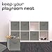 Pomatree Storage Cubes - 11 inch Cube Storage Bins (9 Pack) | Foldable Cubby Organizer Bin for Closet, Clothes and Toys | 2 Reinforced Handles | Fabric Basket Bin (Light Grey)