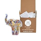 Handmade Authentic Murano Glass Millefiori Mosaic Elephant Figurine, 3.5