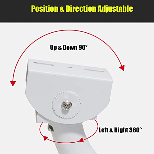 U-Shaped Surveillance Camera Ceiling Mount Bracket Aluminum Alloy Outdoor Gun Machine Bullet Camera Universal Duckbill Curved Lifting Extension Rod 11.8 Inch/30Cm #TOP4