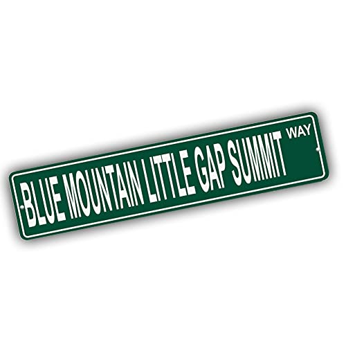 Brotherhood Aluminum Street Sign for Blue Mountain Little Gap Summit