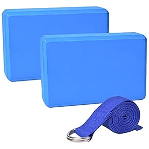 Chstarina Yoga Block 2er Set mit Gurt