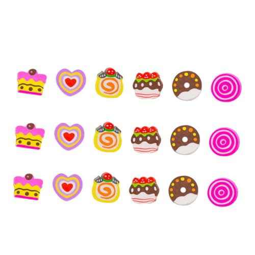 Sosoport 18個 ドーナツ ケーキ 消しゴム 食べ物 消しゴム かわいい ミニ 消
