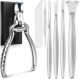 7PCS Ingrown Toenail Removal Kit, Professional Pedicure Tools for Feet, Toe Nail Clippers & Pedicure Knife Set with Corn Removers, Foot Scraper, Callus Shaver, Calloused Feet, Cuticle Remover Tool