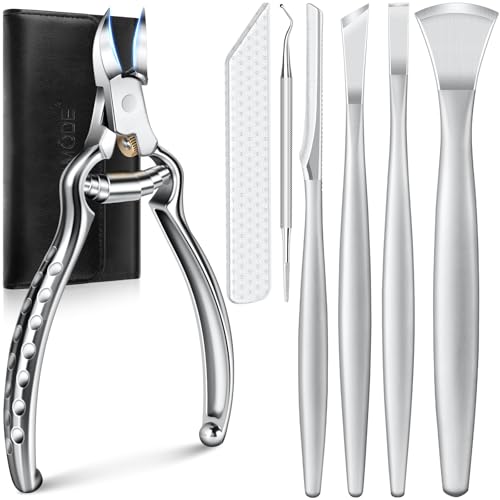 7PCS Ingrown Toenail Removal Kit, Professional Pedicure Tools for Feet, Toe Nail Clippers & Pedicure Knife Set with Corn Removers, Foot Scraper, Callus Shaver, Calloused Feet, Cuticle Remover Tool