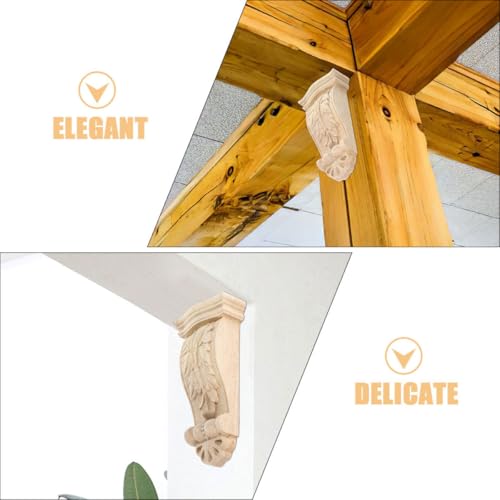 Ménsulas de madera rústicas evitan la caída de estantes gracias a su gran soporte estable 3