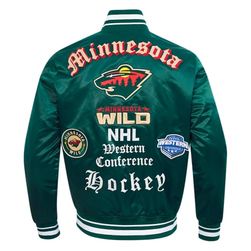 Image of Pro Standard Mens NHL Old English Satin Jacket