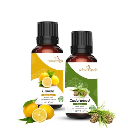 Image of Pure Combo Of 2 Essential oil For Hair & Skin Natural Therapeutic Grade & Undiluted Oil 15ML (Lemon-Cardamom)