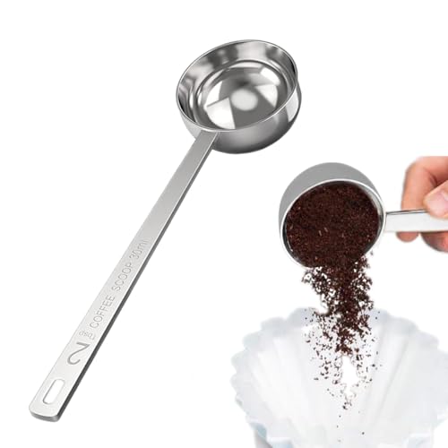 Kaffeelöffel, Kaffeelöffel Portionierer 30g Kaffeelot Edelstahl Coffee Scoop kaffeemesslöffel Edelstahl Kaffeelöffel Lang Dosierlöffel...
