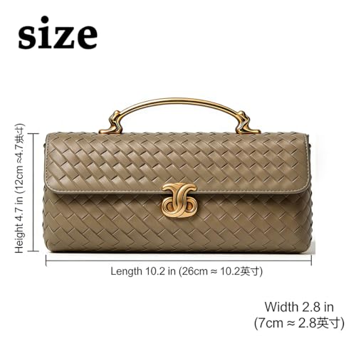Image of BaiYouDa Evening Woven Clutch Purse Women Trendy Casual Satchel Handbag Vegan Leather Shoulder Bags