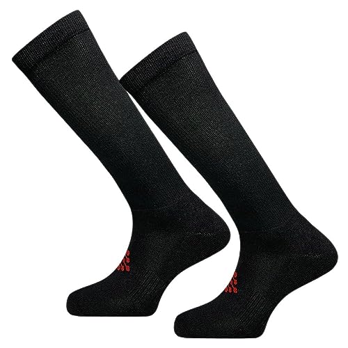 True Energy Knee High Compression Socks for Women, Circulation Support Socks for Recovery & Travel, 2 Pairs - Black