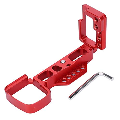 Soporte de cámara, cámara roja Mate Cierre rápido L Soporte de Placa Soporte de Agarre Manual para Sony A6000 ILCE-6000