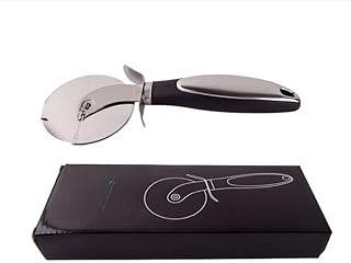 Stainless Steel Pizza Cutter Wheel and Cheese Server Set, Kitchen Baking Tools with Storage Box (Pizza Wheel with Box)