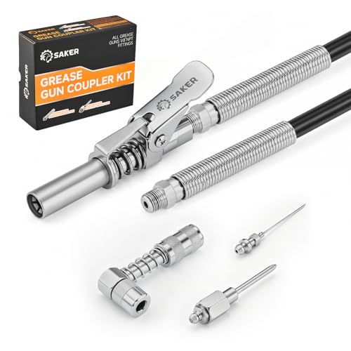 Image of Saker Grease Gun Accessory Kit,12000 PSI Quick-Release Coupler Set