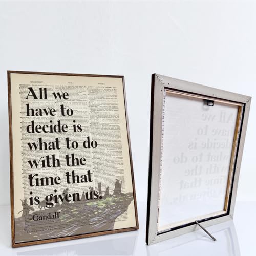 Image of Lord of the Rings Poster, LOTR Gifts, Framed LOTR Poster, Gift for LOTR Decor, All We Have to Decide is What to Do With The Time That is Given Us - Gandalf, LOTR Merch, LOTR Birthday Decor 12x15