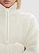 LASLULU Womens Half Zip Pullover Sherpa Jacket Fleece Faux Fur Teddy Cropped Jackets Sweatshirt Fuzzy Sweaters 2025 Warm Fall Winter Jackets Outfits Clothes (Ivory,Small)
