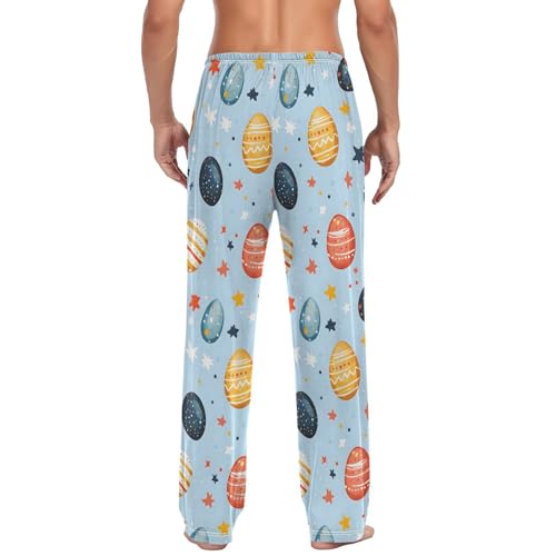 Easter Eggs Stars Pajama Pants Mens Lounge Pants Super Soft Men Pajama Bottoms with Pockets Drawstring2