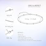 CHIC & ARTSY 925 Sterling Silver Ankle Bracelet Multilayer Anklets for Women Satellite, Star, Cross, Circle, Butterfly, Teardrop, Oval Disk Layered Anklet Beach Jewelry - Image 5