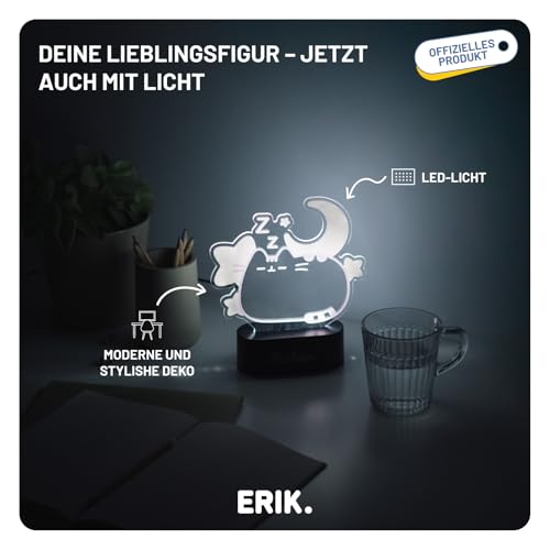 Grupo Erik Official Pusheen Lamp - Kawaii Stuff - Pusheen Gifts - Pusheen Gamer Girl Lamp - Pusheen The Cat Lamp - Baby Night Light - Cat Light