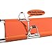 Folding Stretcher Made from Top Grade Aluminum Alloy Gurney Stretcher with Heavy Duty Handles Medical Stretcher with Rubber Feet Portable Stretcher for Patient Transport (Orange)