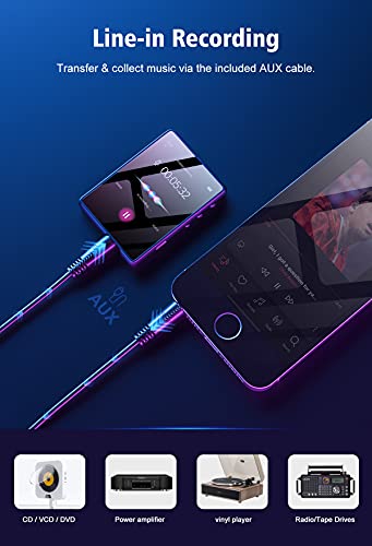 32Gb Mp3 Player, Mechen Portable Digital Music Player With Bluetooth 5.0 Fm Radio, Recording, 2.4" Screen, Hifi Lossless Sound, Support Up To 128Gb #TOP5