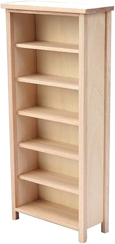 Miniatura 8 de Homoyoyo Gabinete de almacenamiento de muñecas modelo de casa de muñecas 1 estantería de madera a escala 12 Muebles de madera en miniatura,