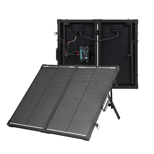 Image of Renogy 100W Portable Solar Panel, 25% High Efficiency Solar Panel Kit with 20A Charger Controller for 12V Battery&Power Station, N-Type Foldable Solar Panels w/Tempered Glass for RV, Camping Off-Grid