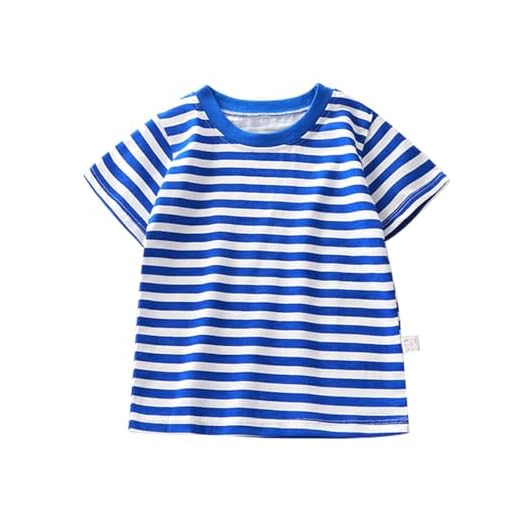 Unisex Kids Sweatshirt Boys Girls Solid Short Sleeve Pullover Children Boys Strip Fashion Soft Clothes Fall Plaid Casual Jumper Breathable Tops for Kid (Sky Blue, 6-12 Months)