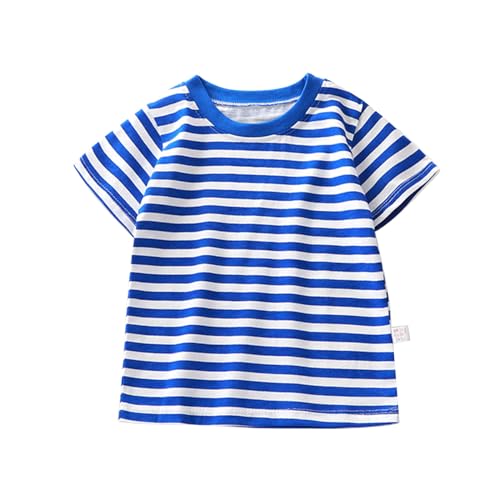 Toddler Boys Stripe Short Sleeve T Shirts Crewneck Kids Causal Athletic Cotton Tshirt Comfy Loose Soft