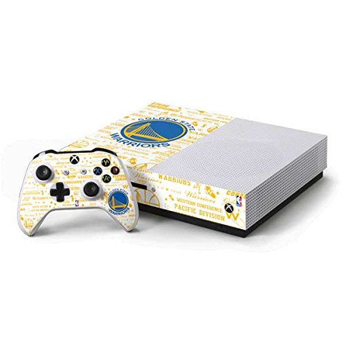 NBA Golden State Warriors Xbox One S Console and Controller Bundle Skin - Golden State Warriors Historic Blast Vinyl Decal Skin For Your Xbox One S Console and Controller Bundle