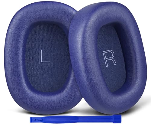 Almohadillas de repuesto SOULWIT para auriculares inalámbricos Bowers & Wilkins Px7 S3/Px8 S2, cojines de cuero proteico suave y espuma viscoelástica de alta densidad - Azul índigo miniatura 1