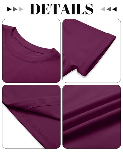 Huukeay 3 Pack Women's Cotton T Shirts Casual Short Sleeve Tunic Tops Crewneck Summer Plain Basic Loose Fit Tee 6
