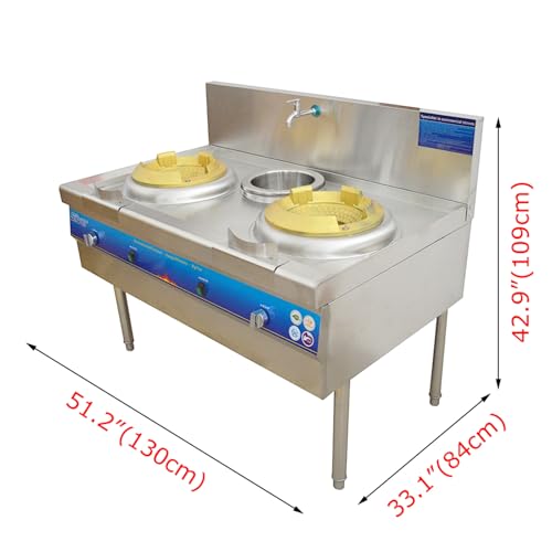 Estufa a gas doble cabezal 2 fuegos 130x84x109 cm piso 110V miniatura 6