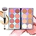 RoseFlower 16 Farben Rouge Palette mit Pinsel, Concealer Foundation Palette, Farbkorrigierende Concealer Creme, All-in-One Mischbares Mattes Blush Pulver Highlighter und Creme Kontur Palette Make-up Creme Blush günstig Kaufen-RoseFlower 16 Farben Rouge Palette mit Pinsel, Concealer Foundation Palette, Farbkorrigierende Concealer Creme, All-in-One Mischbares Mattes Blush Pulver Highlighter und Creme Kontur Palette Make-up