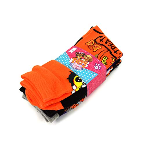 Puppy In My Pocket Kids' Fun Wacky Colorful Crew Socks - 4 Pairs2