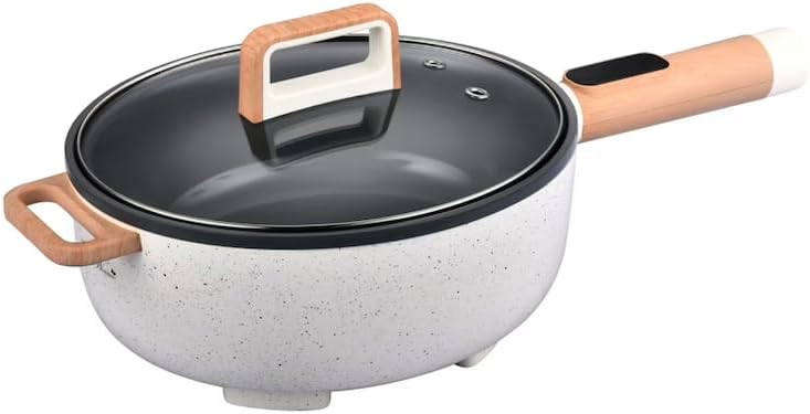 3.5L Electric Skillet, Cook your every day Healthy meal with a push of a button linen Speckle