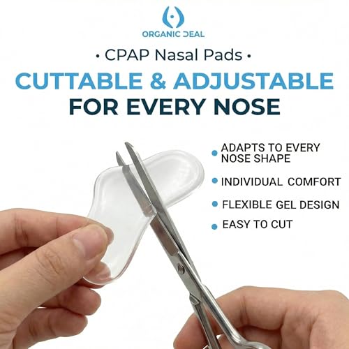 Image of 5 Pack CPAP Nose Pads, Universal Fit Medical Silicone Mask Nose Guard, Trimmable Bridge of Nose Protector for Comfort & Reduced Leaks, CPAP Accessories