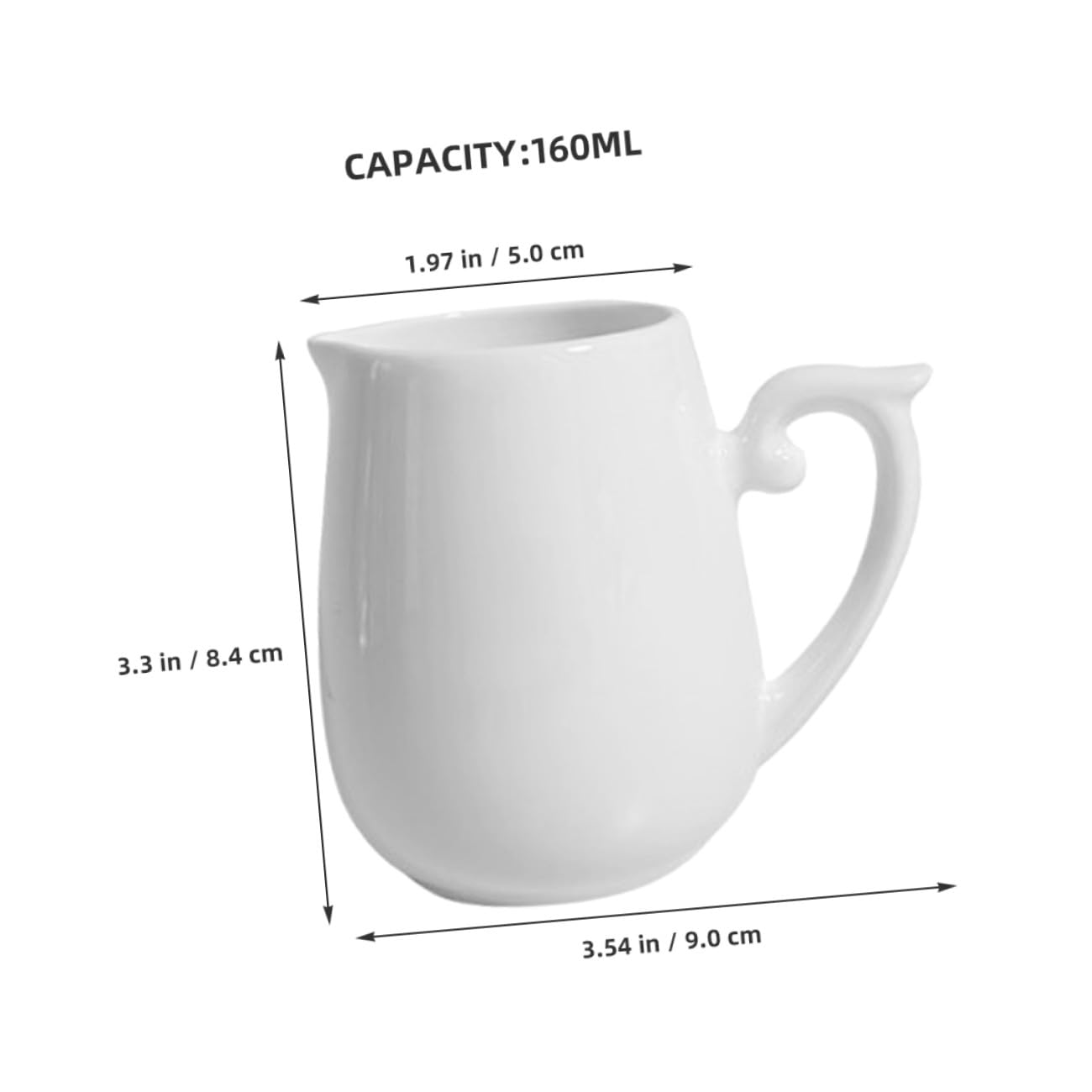 PRETYZOOM Lot De 5 Tasses À Café Lait Pichet En Céramique Multi-usages