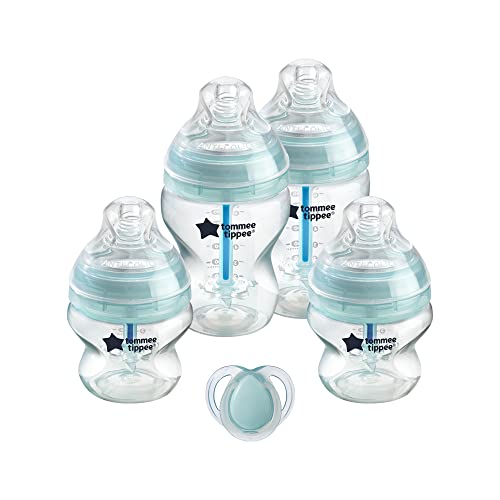Image of Tommee Tippee Anti-Colic Baby Bottle Newborn Starter Set, Slow Flow Breast-Like Nipples and Unique Anti-Colic Venting System