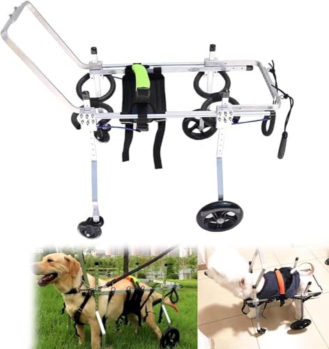 Fauteuil roulant réglable S pour chiens à 4 roues